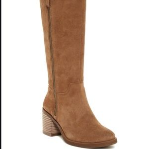Lucky Brand Wide Calf leather brown boot